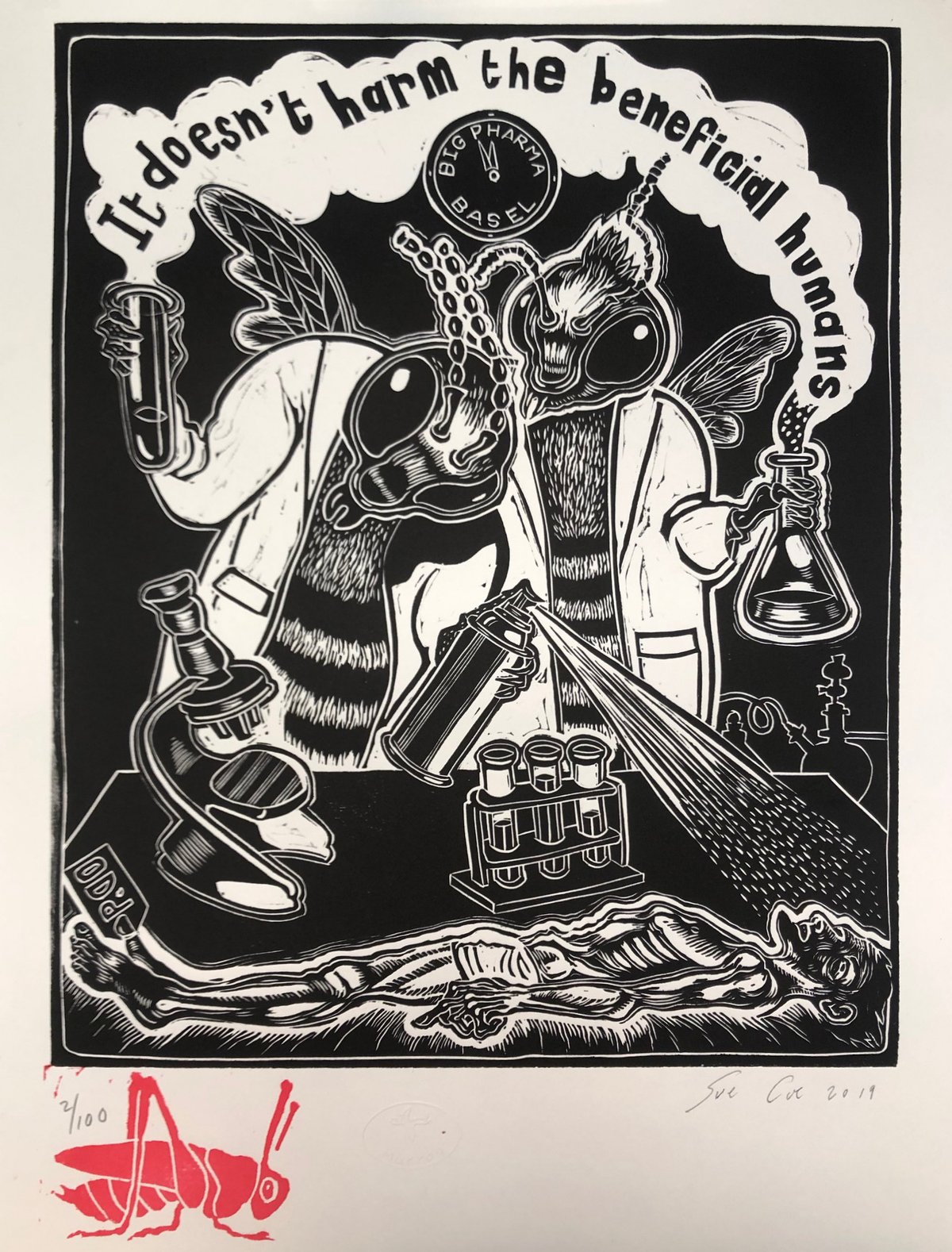 Sue Coe, Big Pharma (2019) © Sue Coe. Courtesy of St Etienne