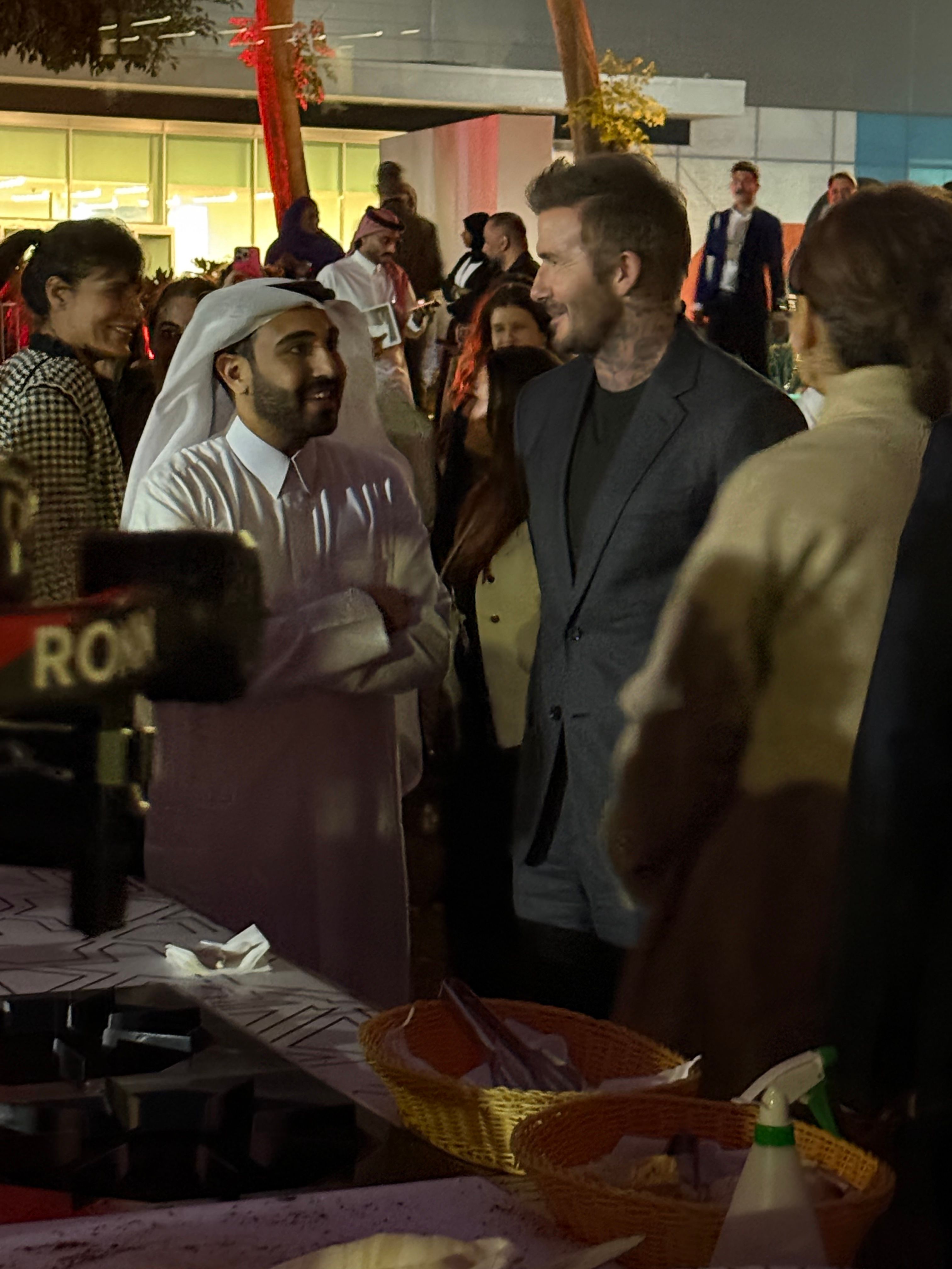 David Beckham turned up at Rirkrit Tiravanija’s installation untitled 2025 (no bread no ashes) in MIA Park