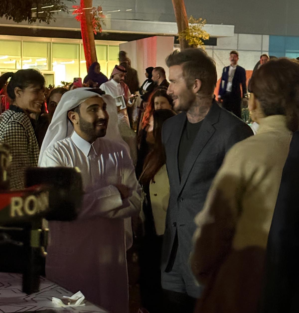 David Beckham turned up at Rirkrit Tiravanija’s installation untitled 2025 (no bread no ashes) in MIA Park