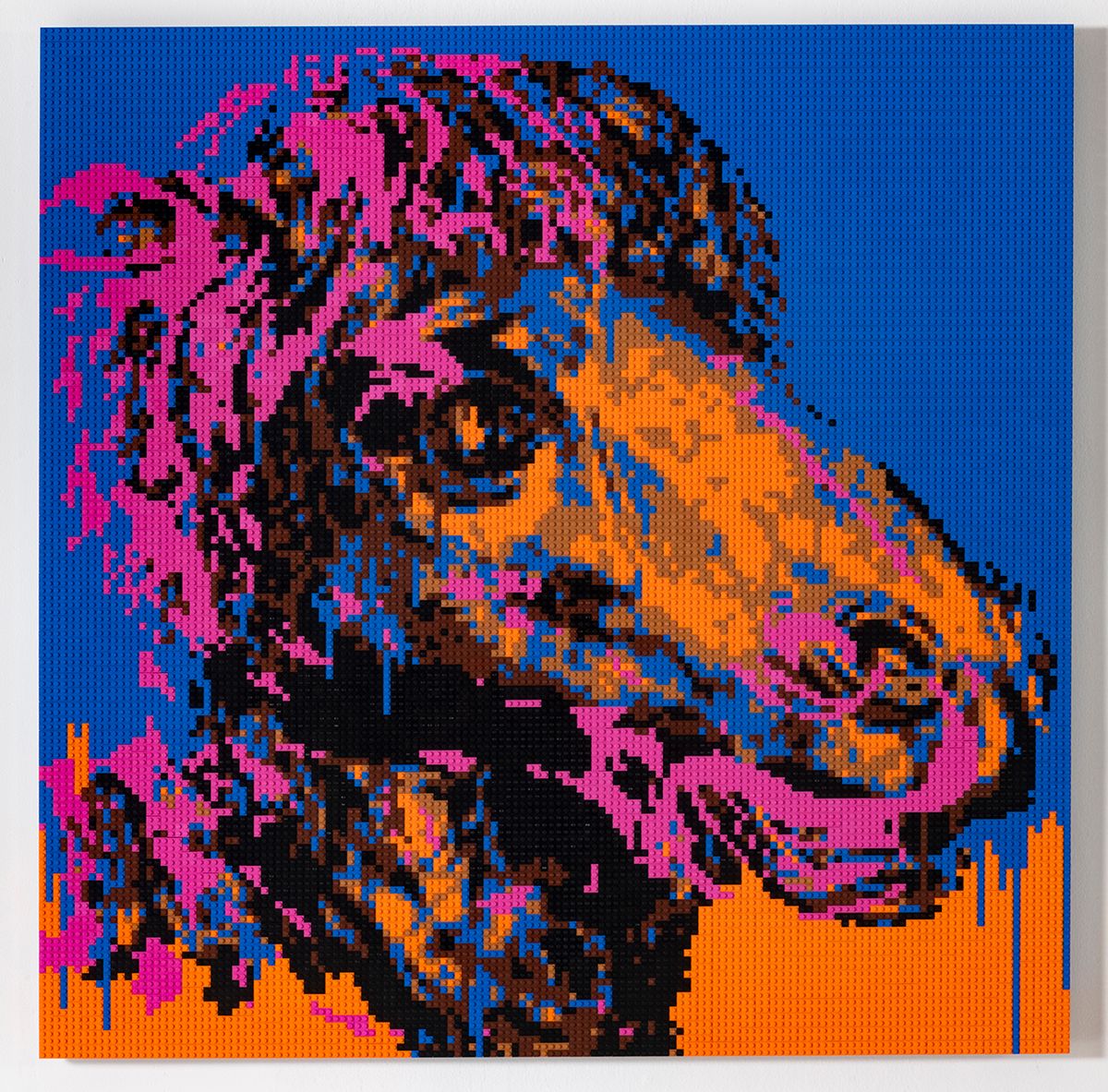 Horse from Ai Weiwei's Zodiac series, executed in Lego bricks (2018) Courtesy of a private collection, US