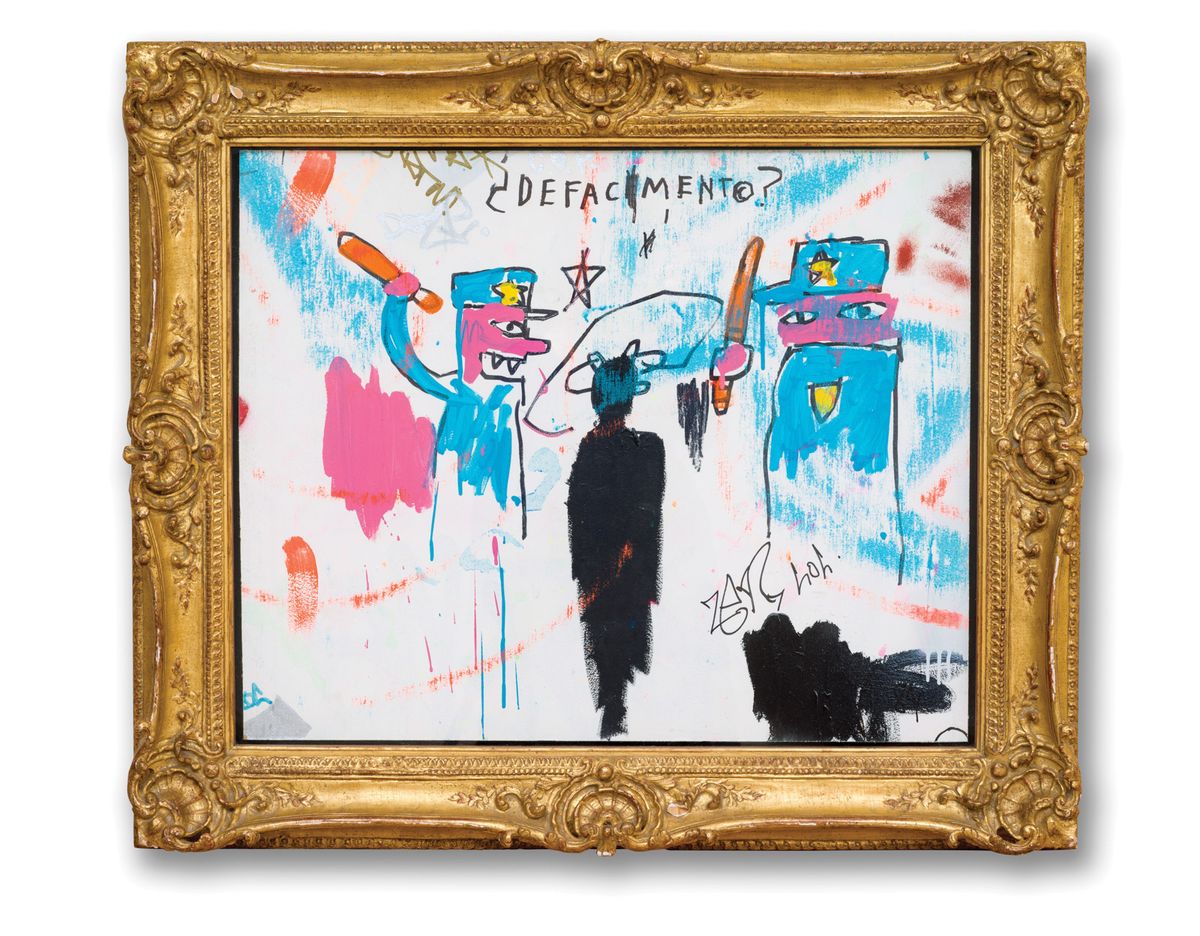 Jean-Michel Basquiat’s Defacement (The Death of Michael Stewart) (1983) is the centrepiece of a show at the Guggenheim Museum in New York Photo: Allison Chipak © Solomon R. Guggenheim Foundation