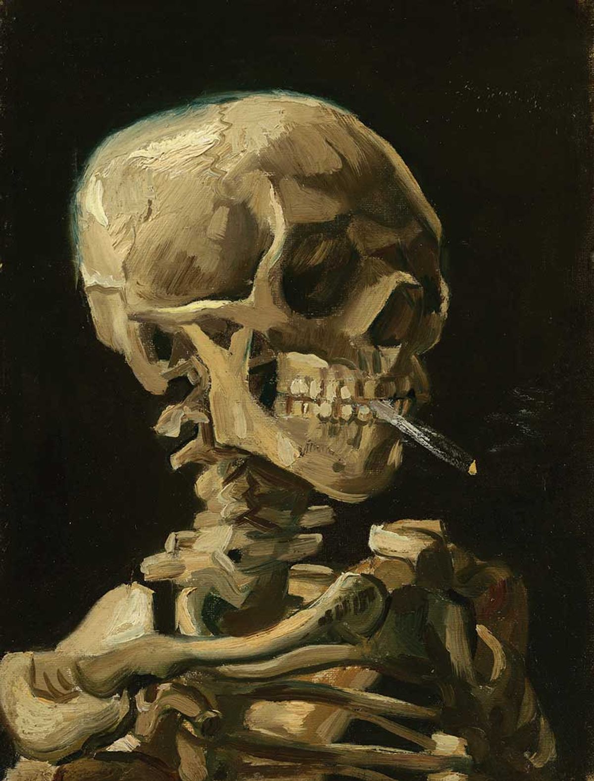 Vincent van Gogh’s Head of a Skeleton with Burning Cigarette (1886)

Courtesy Van Gogh Museum, Amsterdam; Vincent van Gogh Foundation