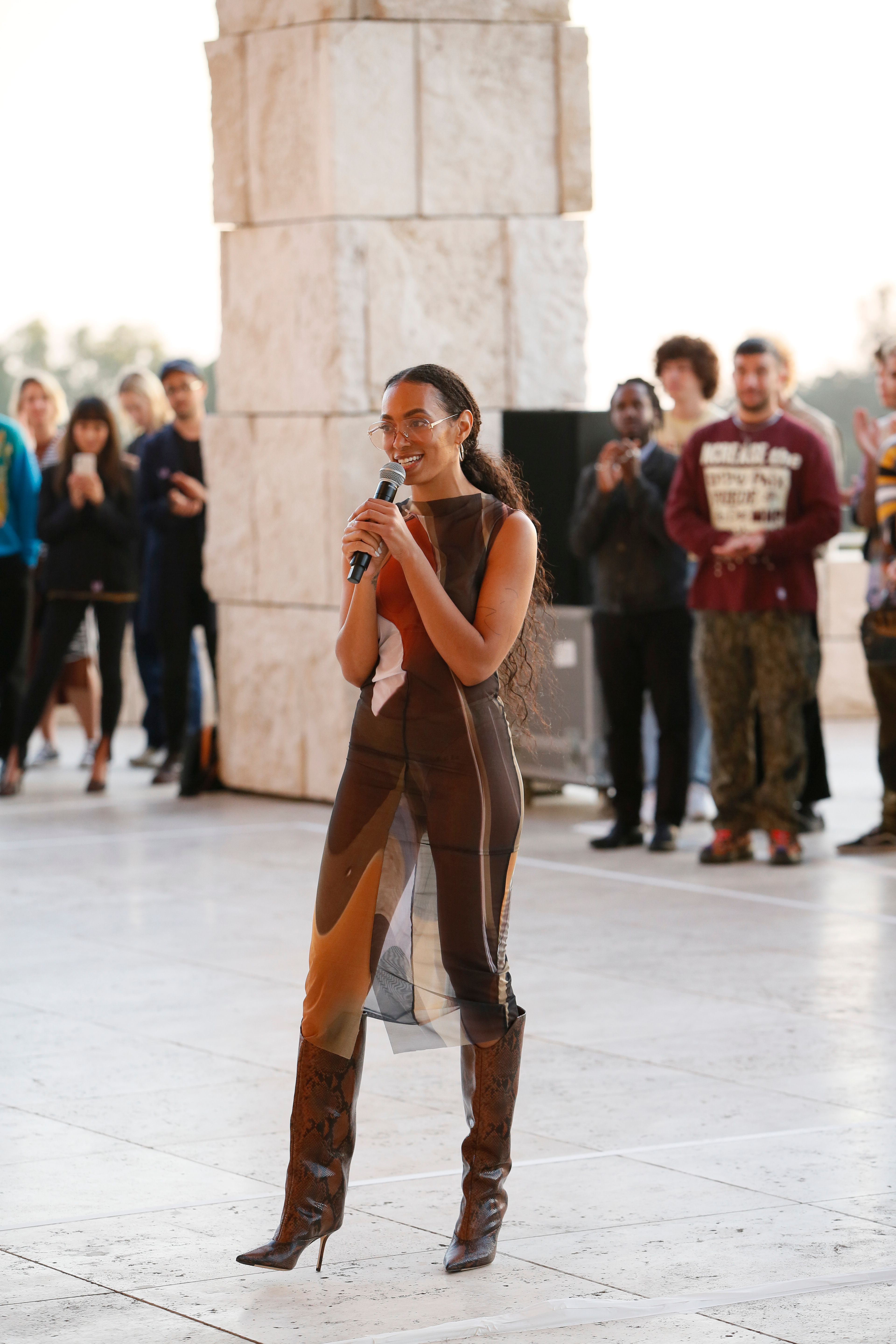 Solange Knowles at the Getty Center in Los Angeles, introducing Bridge-s Credit: Ryan Miller/Capture Image