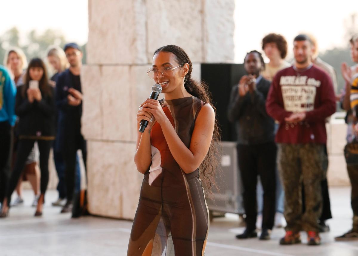 Solange Knowles at the Getty Center in Los Angeles, introducing Bridge-s Credit: Ryan Miller/Capture Image