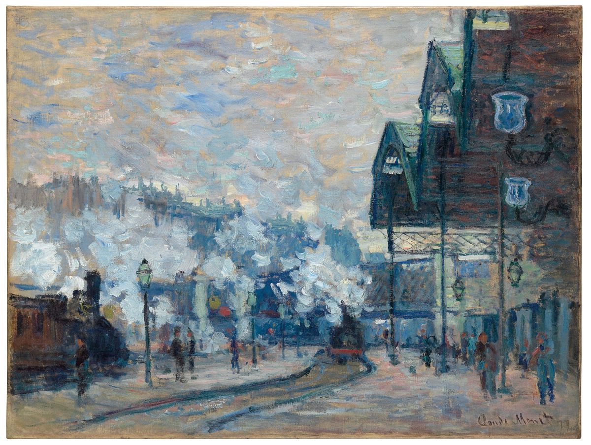 Claude Monet's La Gare Saint-Lazare, Vue extérieure (1877) Christie's