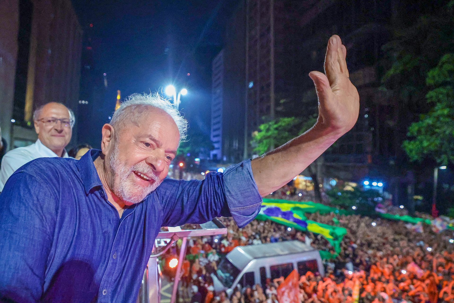 Luiz Inácio Lula da Silva addresses his supporters after winning the 2022 presidential election runoff Photo by Ricardo Stuckert, via Flickr