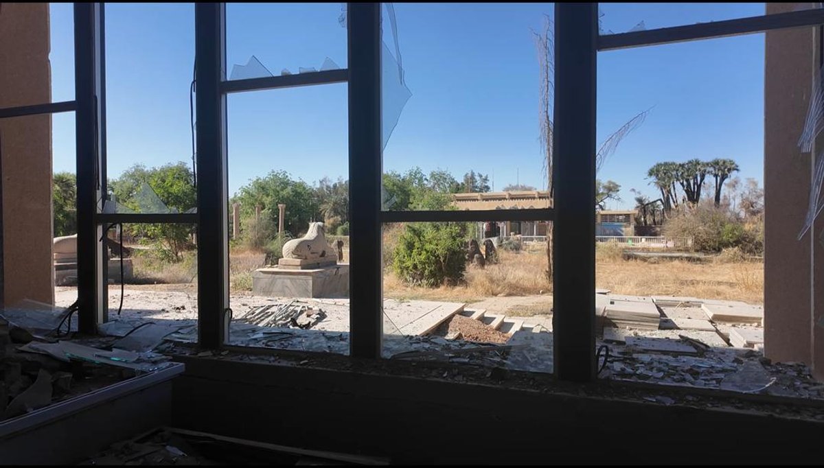 The shattered facade at the National Museum
Photo: National Corporation for Antiquities and Museums