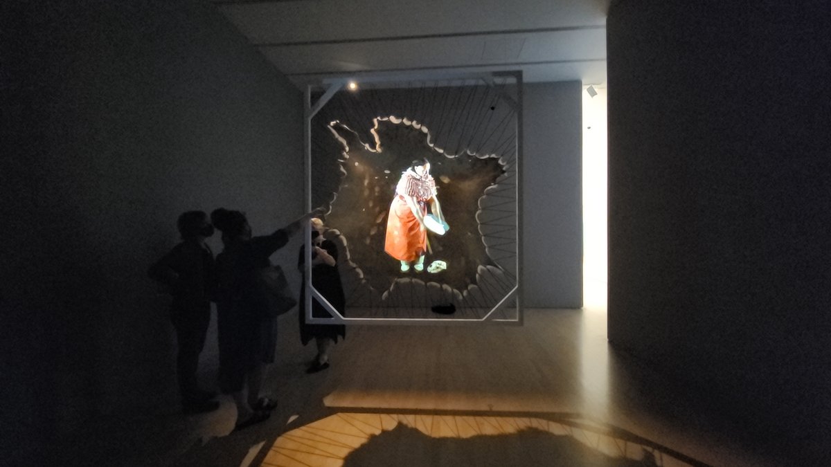 Laakkuluk Williamson Bathory’s video installation Nannupugut! (We killed a polar bear!) at National Gallery Canada. Photo © Jamie Griffiths