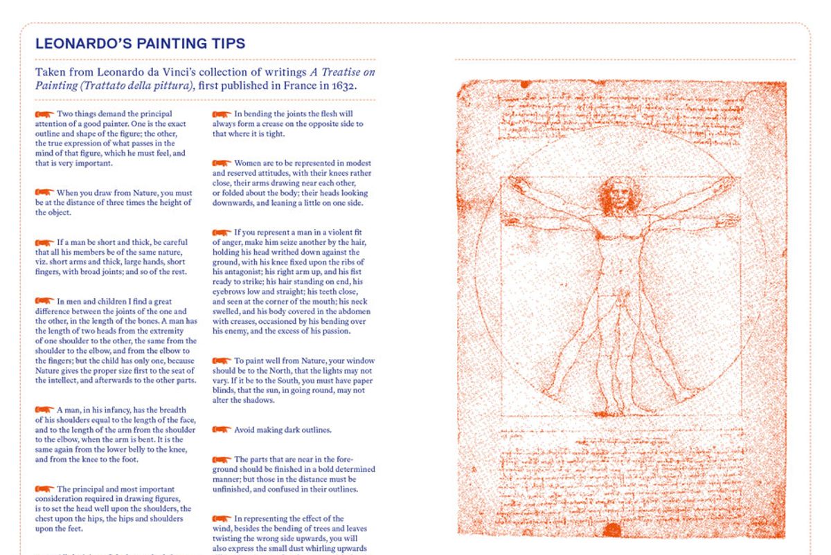 A spread from Artifacts: Fascinating Facts about Art, Artists, and the Art World