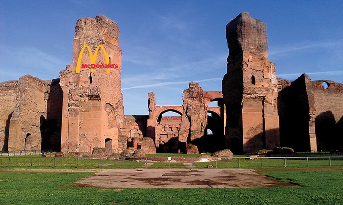 McDonald’s wanted to open a branch next to the ancient Baths of Caracalla in Rome Image: The Art Newspaper