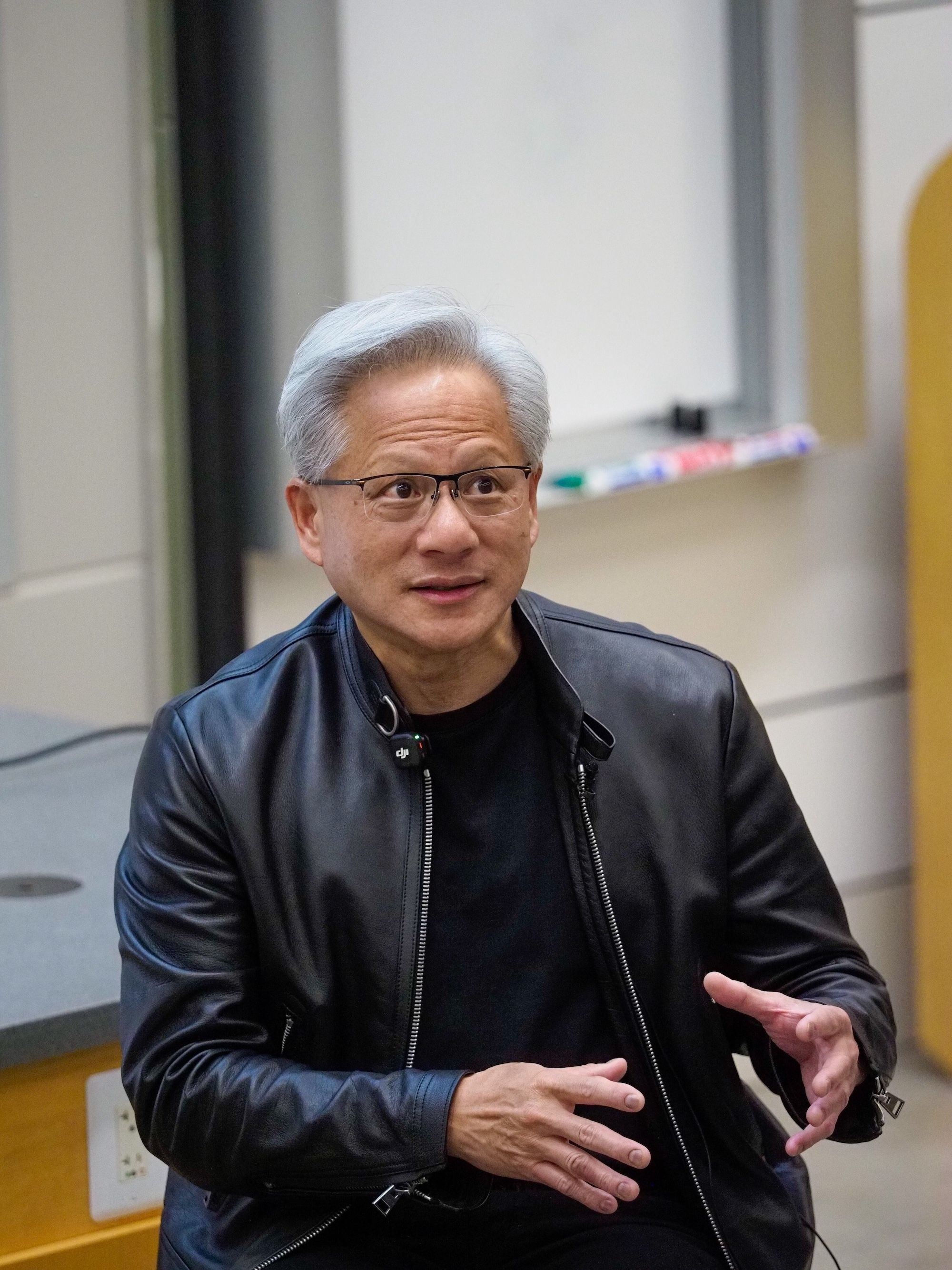 Nvidia founder, president and chief executive Jensen Huang speaks to students at Stanford University earlier this year Photo by Anderseidesvik, via Wikimedia Commons