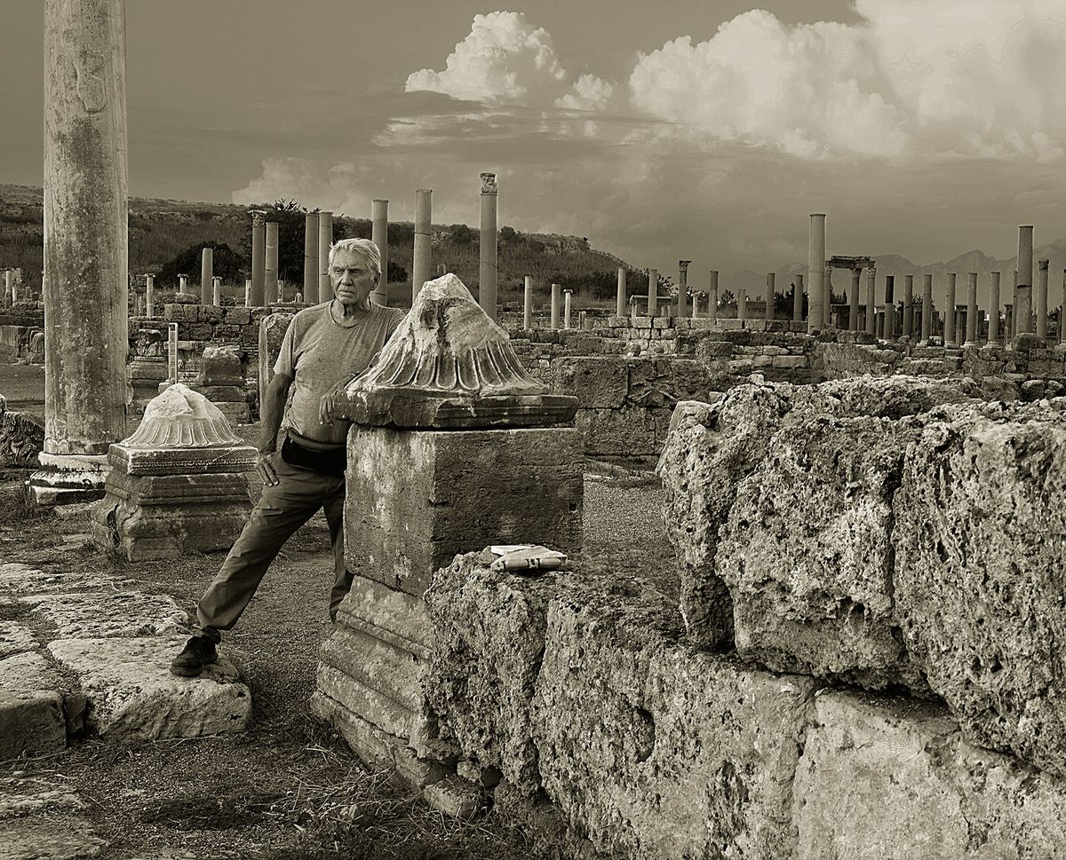 The British photographer Don McCullin pictured in Perge, southwest Turkey Photo: © Monica Fritz