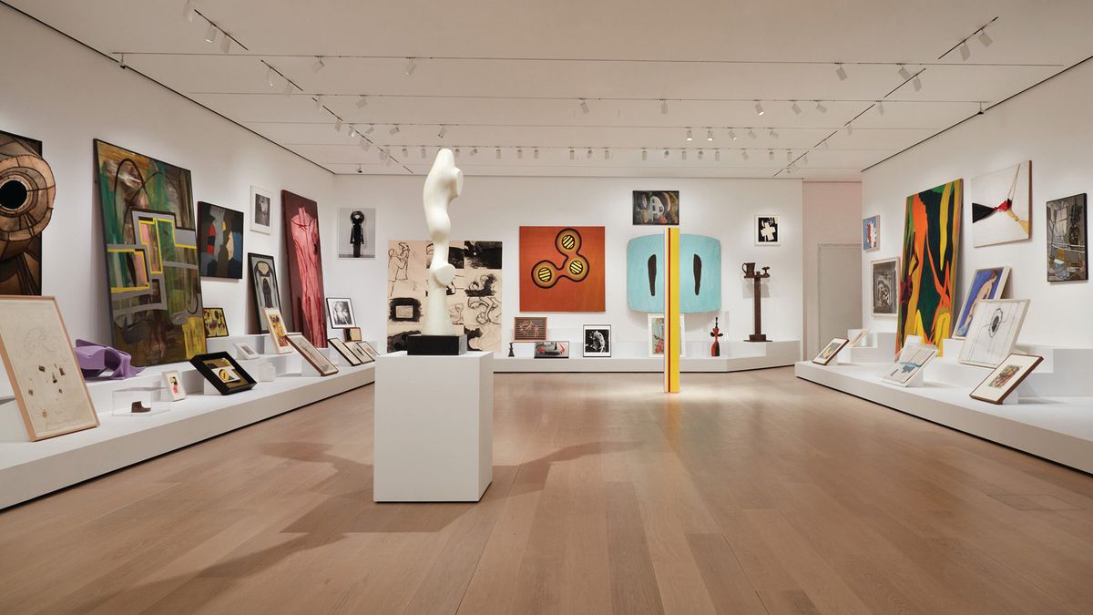 Installation view of Artist’s Choice: Amy Sillman—The Shape of Shape, at the Museum of Modern Art, New York © 2019 The Museum of Modern Art. Photo: Heidi Bohnenkamp