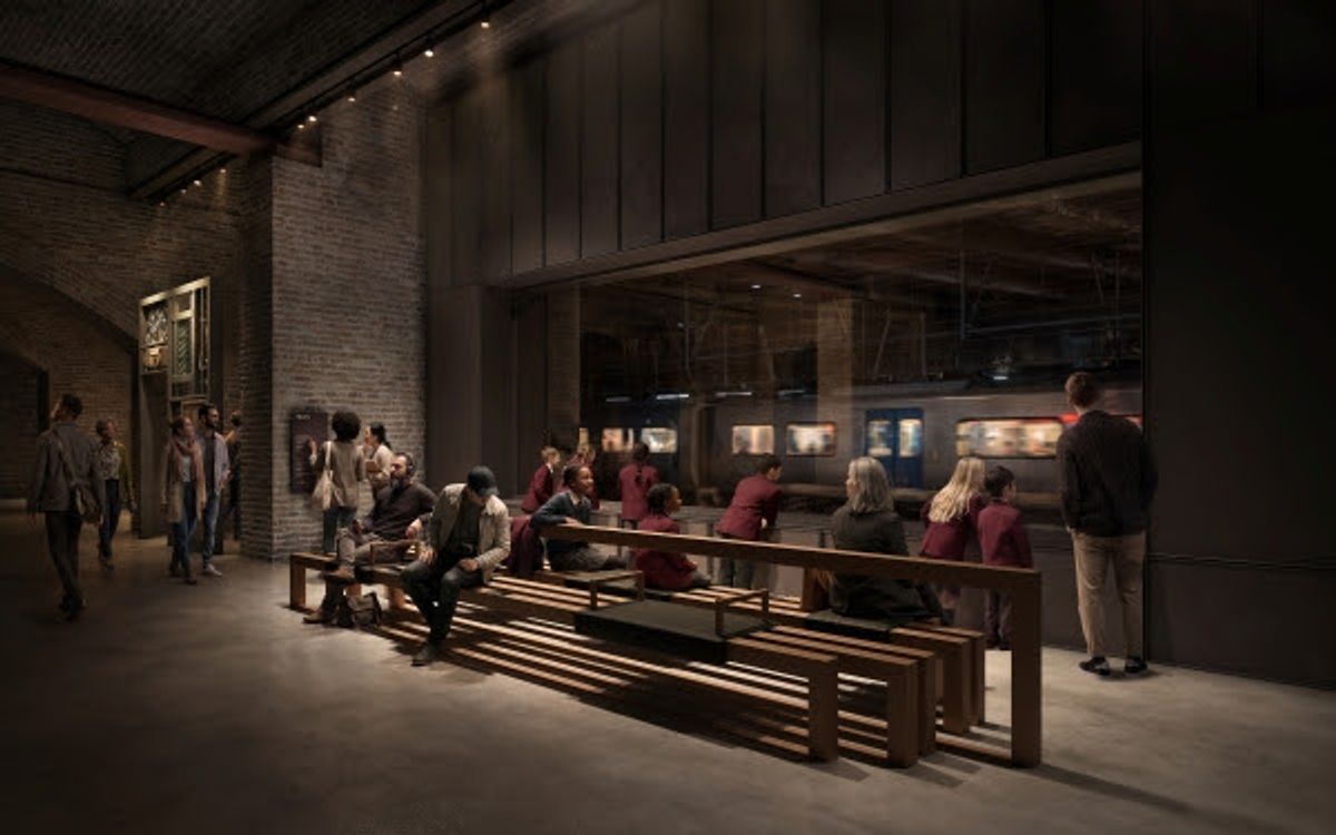 The new gallery design will feature a window for visitors to watch Thameslink trains pass by

© Secchi Smith. Courtesy London Museum