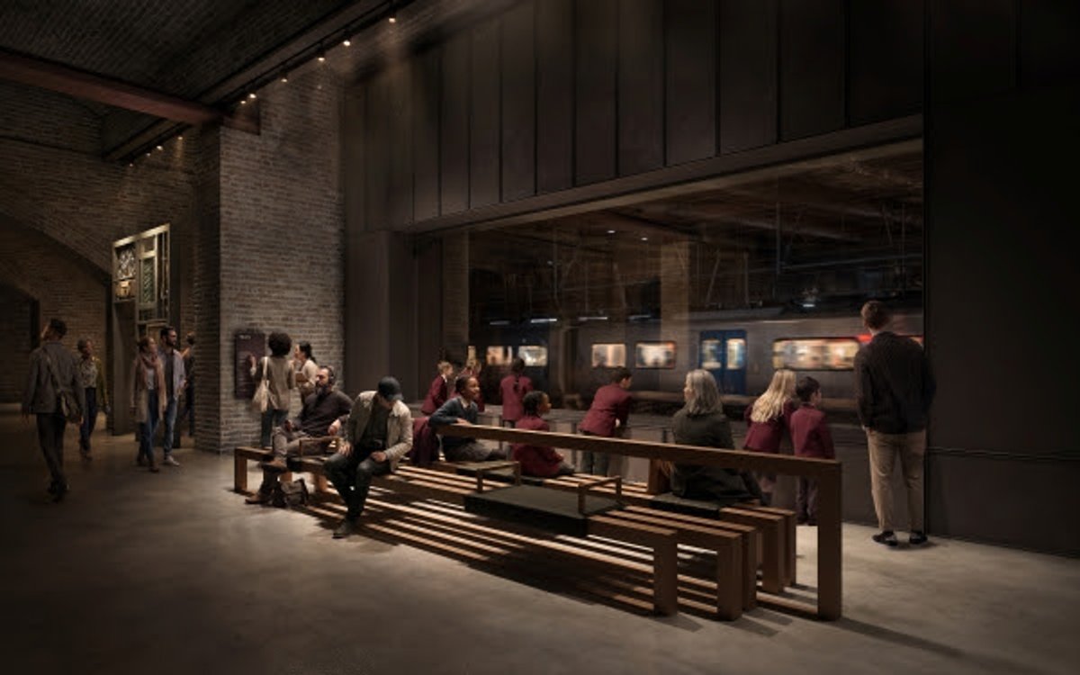 The new gallery design will feature a window for visitors to watch Thameslink trains pass by
© Secchi Smith. Courtesy London Museum