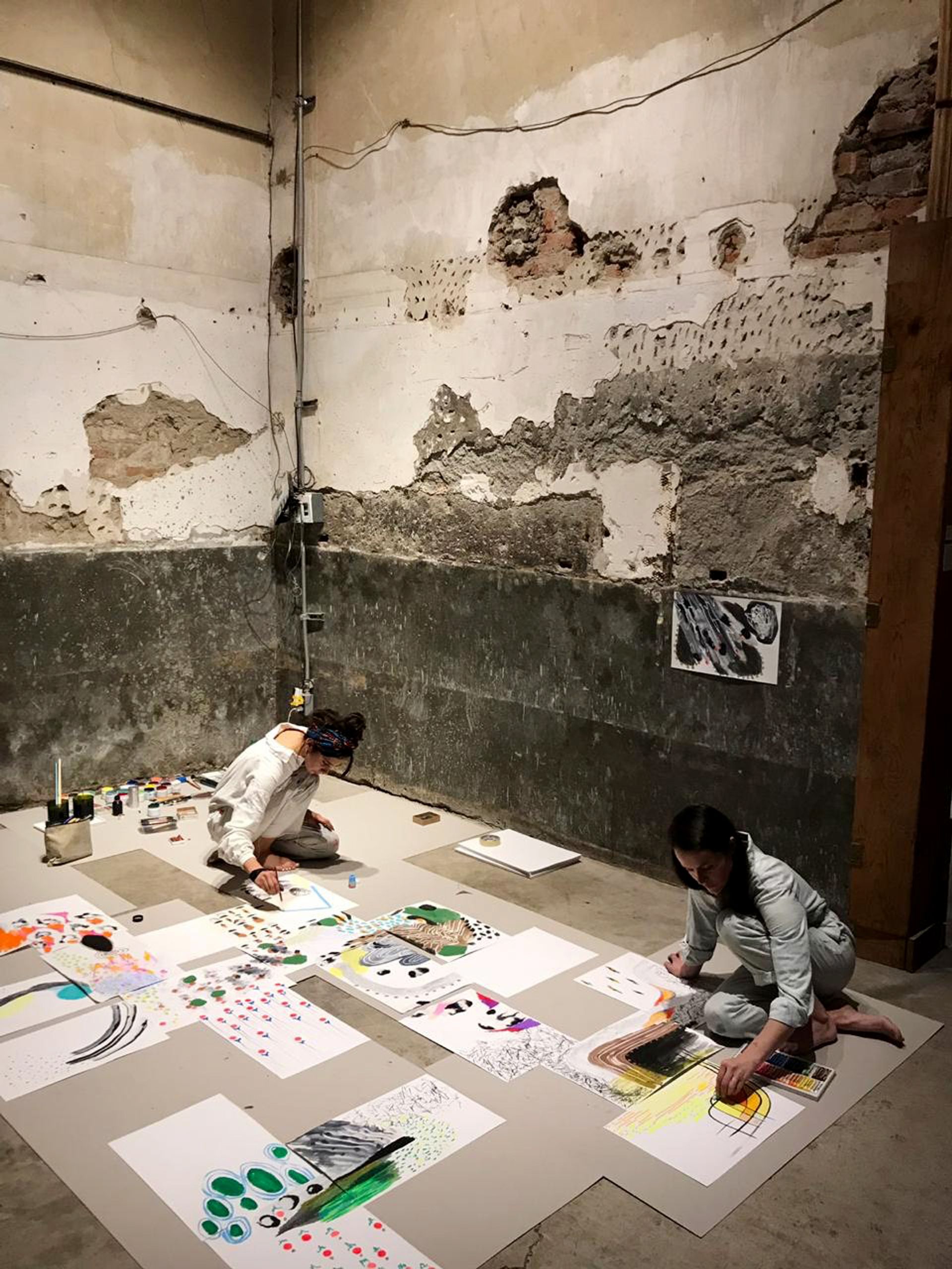 A rendering of the performance piece "Band Practice" by Clara Claus and Melissa Godoy. Photo courtesy of Mauricio García and Salón ACME
