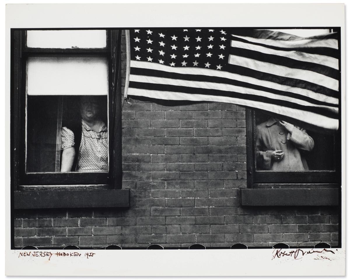 Robert Frank’s Parade, Hoboken, New Jersey, 27 March 1955 from his influential book The Americans © The June Leaf and Robert Frank Foundation, courtesy of Pace Gallery and Zander Galerie