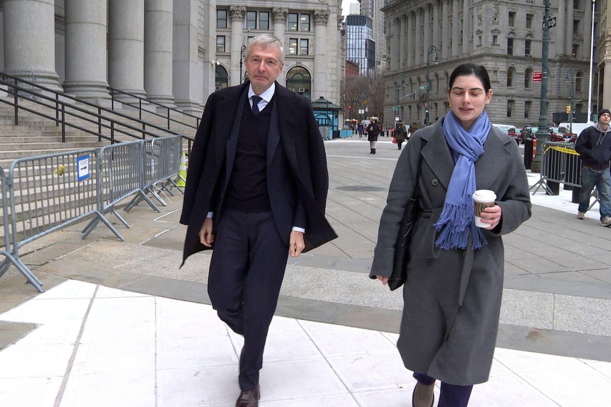 The Russian oligarch Dmitry Rybolovlev arriving at court in New York on 9 January © Associated Press / Alamy Stock Photo