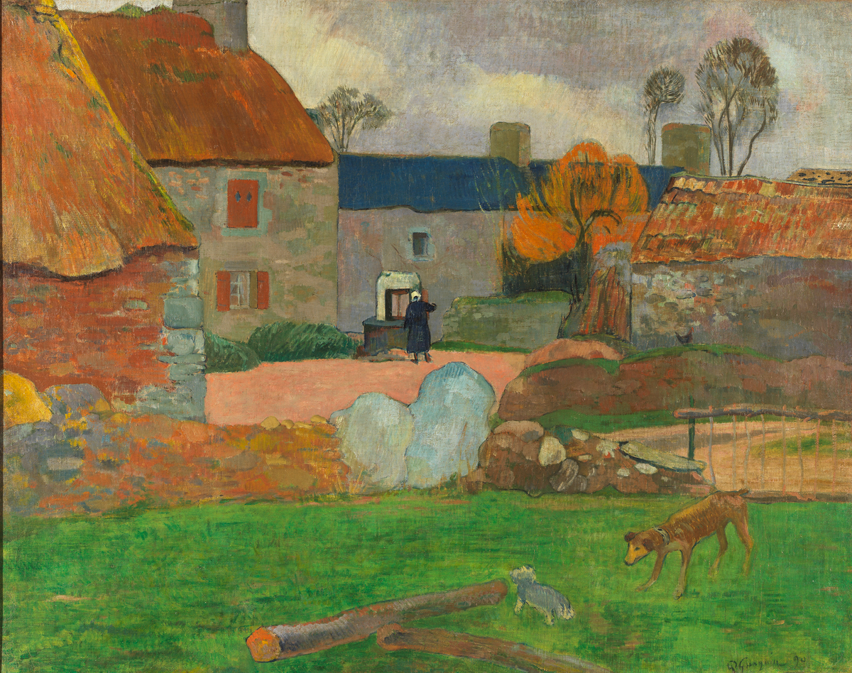 Paul Gauguin, Le toit bleu or Ferme au Pouldu (the blue roof or farm at Le Pouldu) (1890) © National Gallery of Australia, Kamberri/Canberra, purchased 2024 with the assistance of the National Gallery Foundation