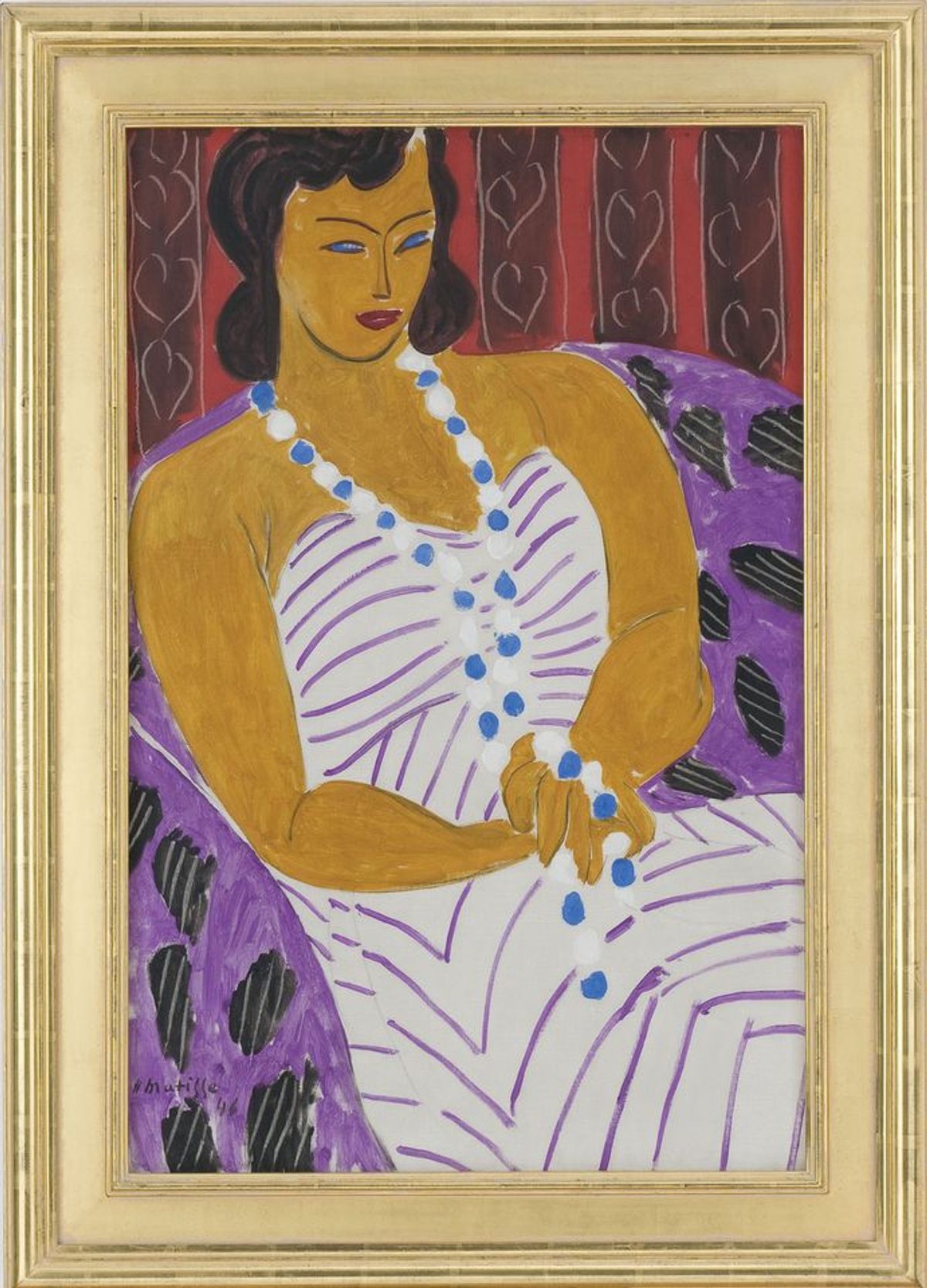 Henri Matisse's Dame à la robe blanche (woman in white) (1946) Photo: Rich Sanders; © 2017 Succession H. Matisse / Artists Rights Society (ARS), New York