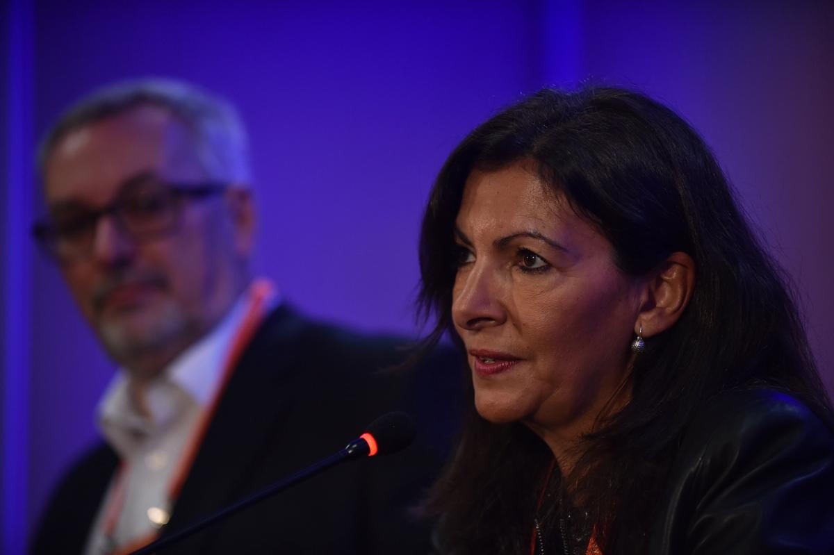 Anne Hidalgo, the Mayor of Paris, speaking during a press conference for Web Summit 2017 in Lisbon Photo: David Fitzgerald/Web Summit via Sportsfile