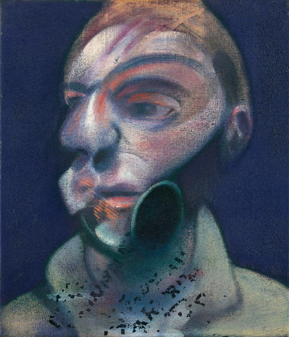 Francis Bacon's 1975 portrait sold for £16m (with fees), only a £1.2m return since it was last sold four years ago. Sotheby's