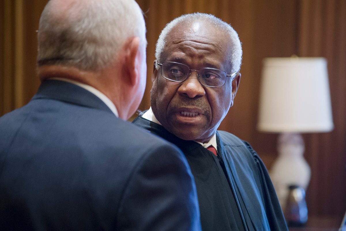 US Supreme Court Justice Clarence Thomas swears in Sonny Perdue as Secretary of Agriculture in 2017 Photo by Preston Keres/US Department of Agriculture, via Flickr