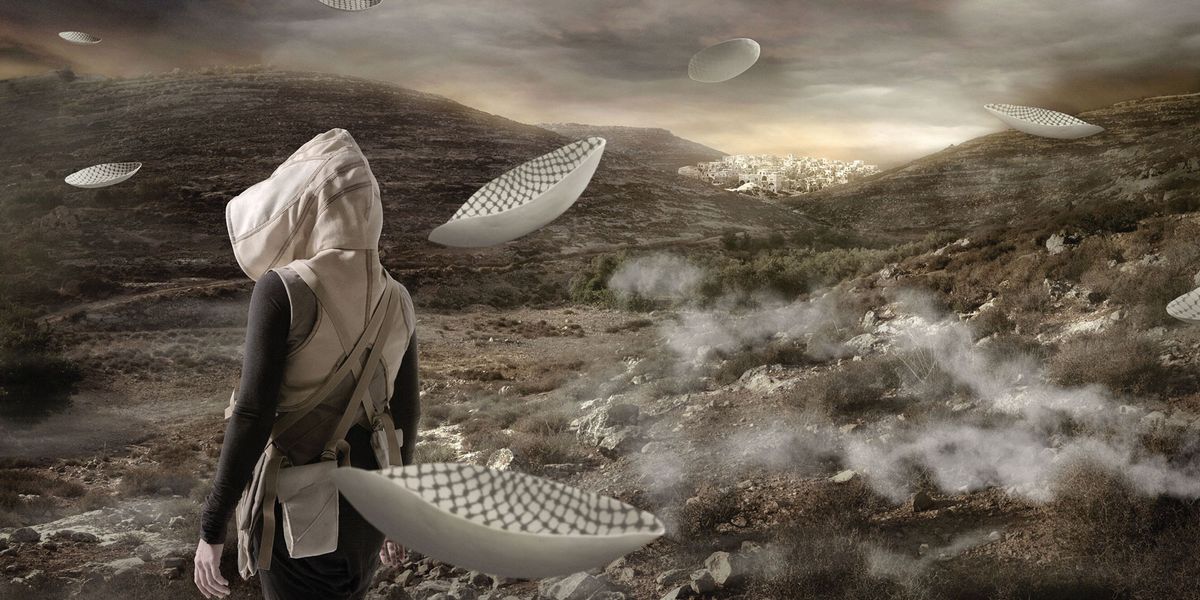 In Chengdu: a still from Larissa Sansour and Soren Lind’s In the Future They Ate From the Finest Porcelain (2016) Courtesy of the artists