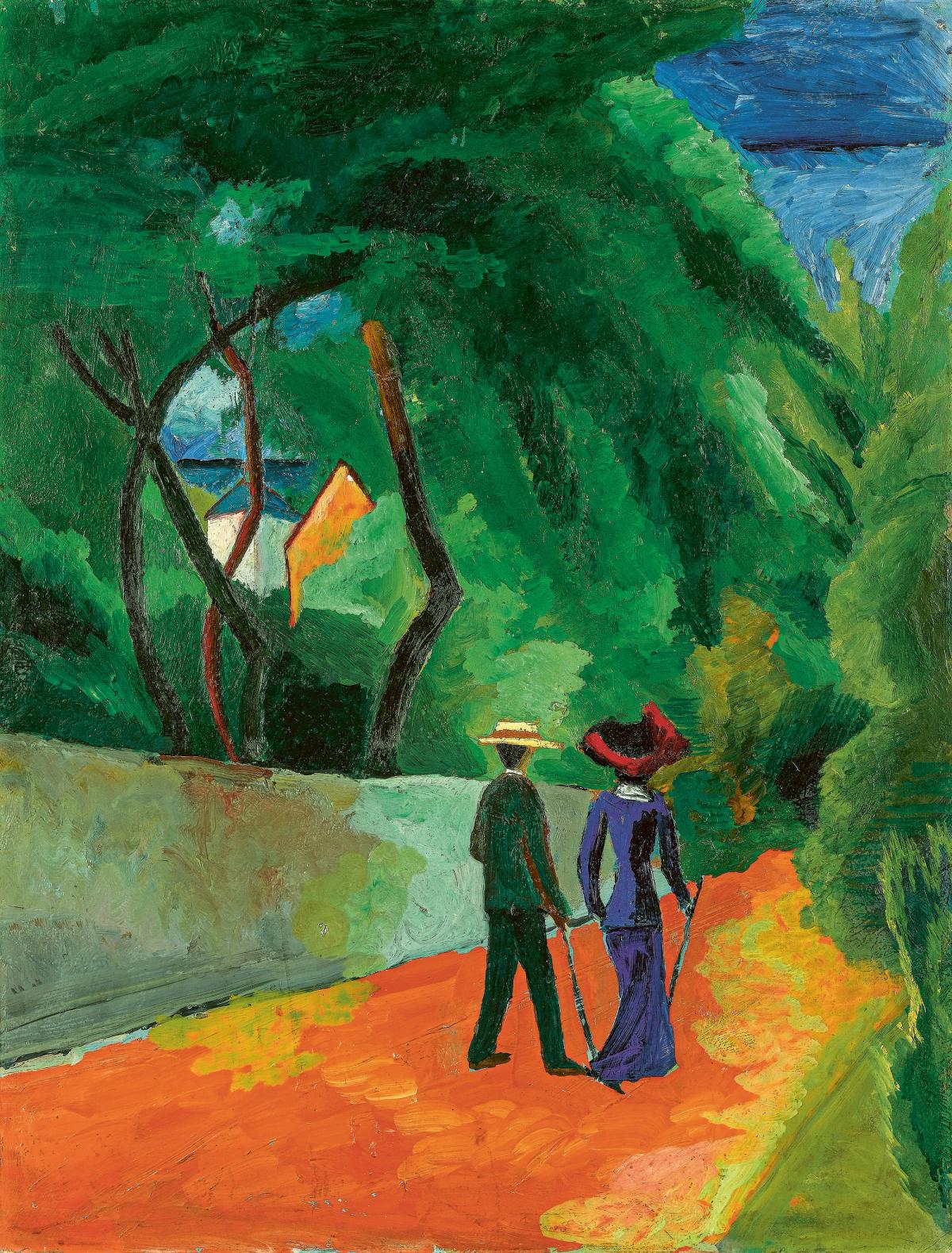 August Macke’s Red Path (1914) is one of the works in the Ulmberg collection  Photo: François Halard; © Ulmberg Collection