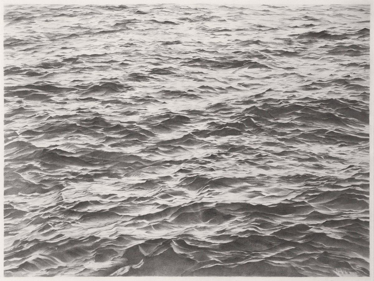 “Capturing the unfathomable within the strict limits of the pictorial plane”: Vija Celmins’s Untitled (Big Sea #2) from 1969 © Vija Celmins; courtesy of Matthew Marks Gallery.