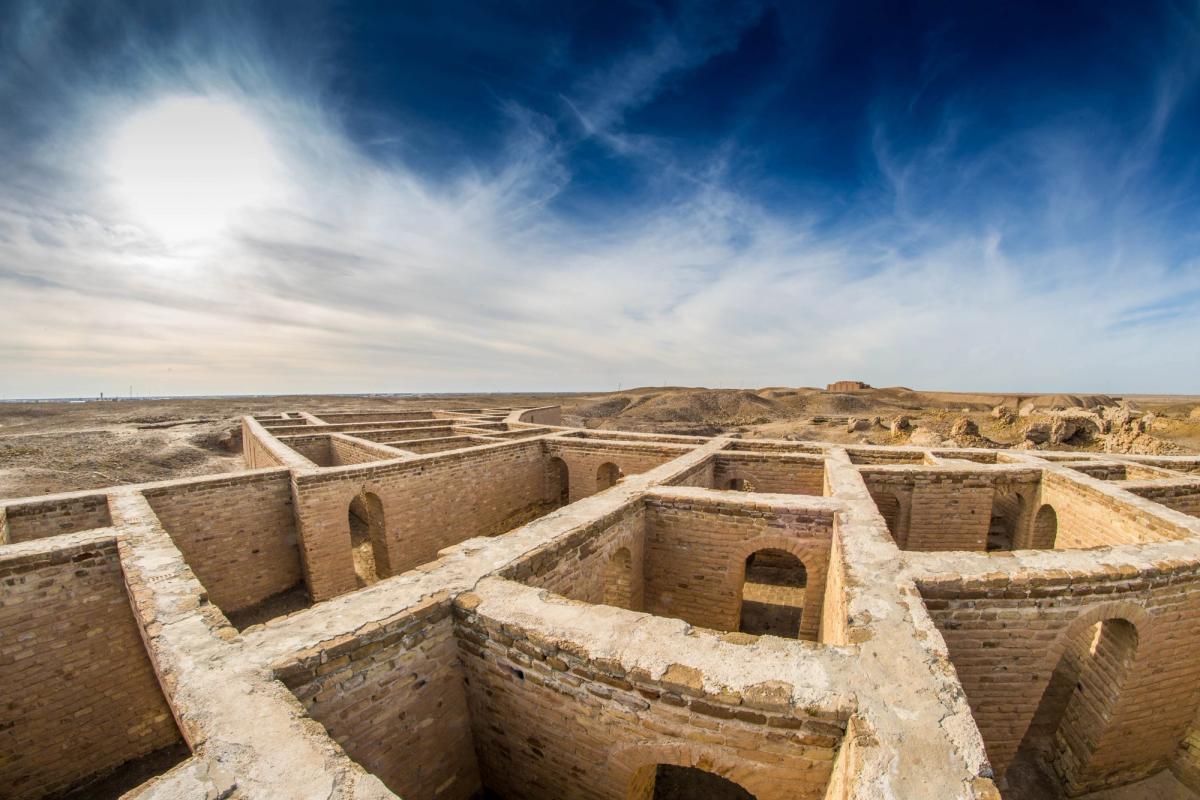 The new discovery is in Dhi Qar, southern Iraq, home to many archaeological sites including ziggurat temples, ancient burial grounds, and the so-called Home of Abraham (pictured) Photo: Aziz1005