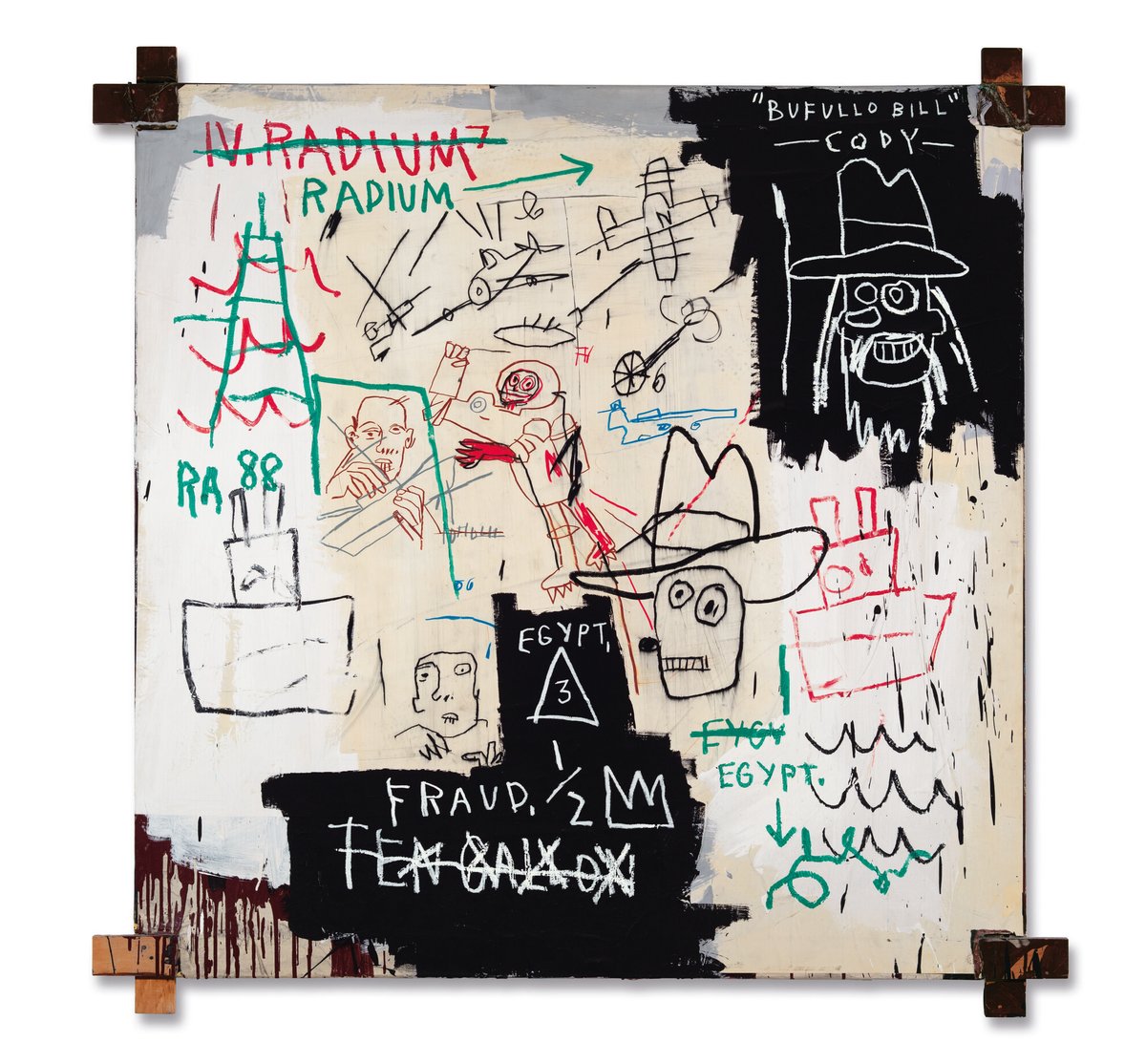 Jean-Michel Basquiat’s 1982 work Future Sciences Versus the Man fetched £10.4m (with fees) at Christie's
Photo: Jacek Gancarz