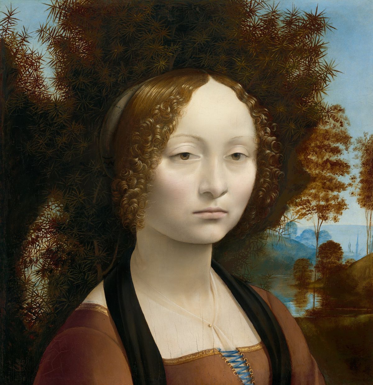 Leonardo da Vinci, Ginevra de' Benci, around 1974-78. Ailsa Mellon Bruce Fund Courtesy National Gallery of Art, Washington, DC