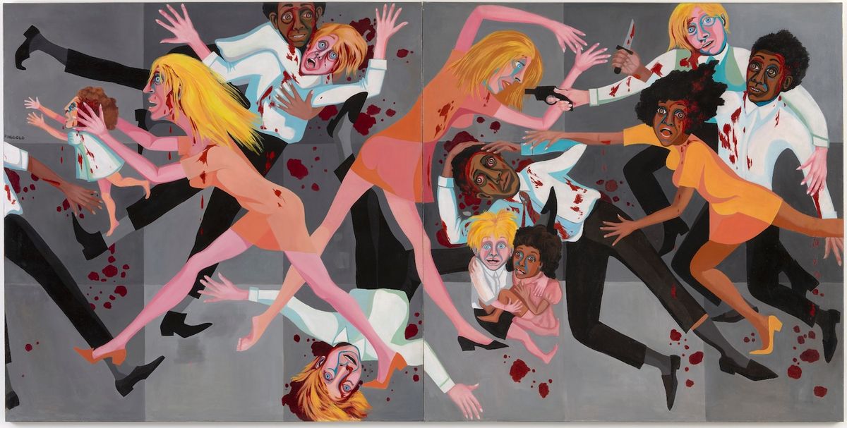 Faith Ringgold, American People Series #20: Die (1967) © Faith Ringgold / ARS, NY and DACS, London, courtesy ACA Galleries, New York 2021. Digital Image © The Museum of Modern Art/Licensed by SCALA / Art Resource, NY