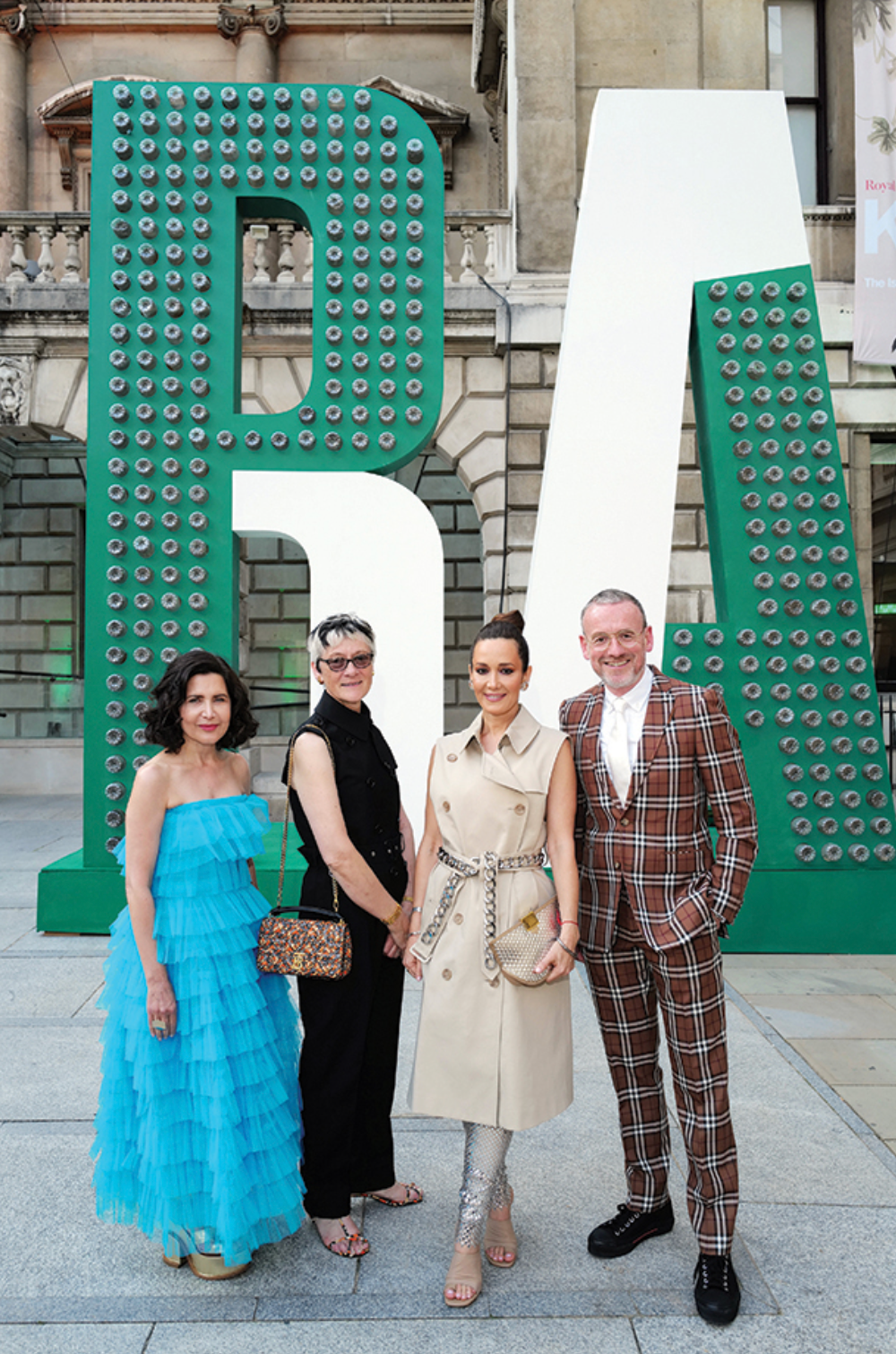 From left: architect Farshid Moussavi, artist Rebecca Salter, RA trustee Batia Ofer, and chief executive Axel Rüger Darren Gerrish/Royal Academy of Arts