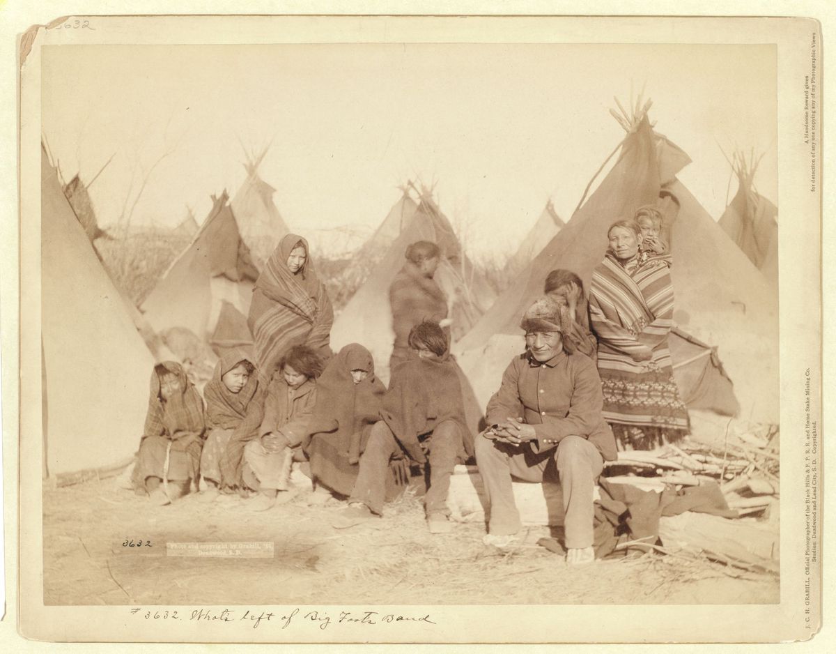 Survivors of the Wounded Knee Massacre in 1891 John C. H. Grabill Collection, Library of Congress, via Wikimedia Commons
