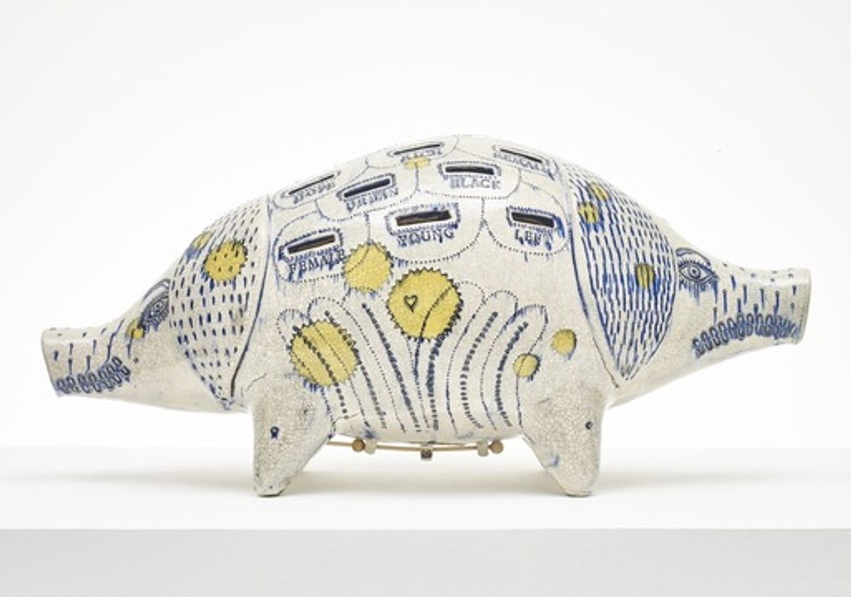 Grayson Perry, Long Pig (2017) (Courtesy the Artist, Paragon Press and Victoria Miro, London, Photography: Stephen White © Grayson Perry)