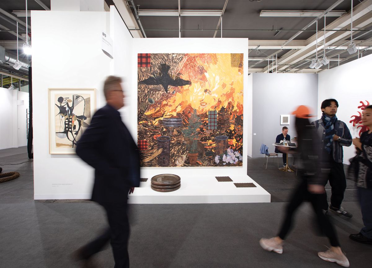 Jennifer Bartlett’s Beaver: Man Carrying Thing (1989) at Marianne Boesky gallery; Sotheby’s set price records for the artist this year David Owens