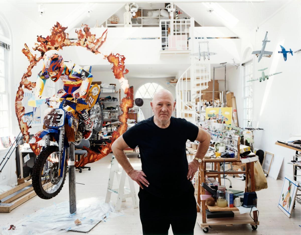 Malcolm Morley in his studio in Bellport, New York, in 2009 Photo: Jason Schmidt. Courtesy Sperone Westwater, New York
