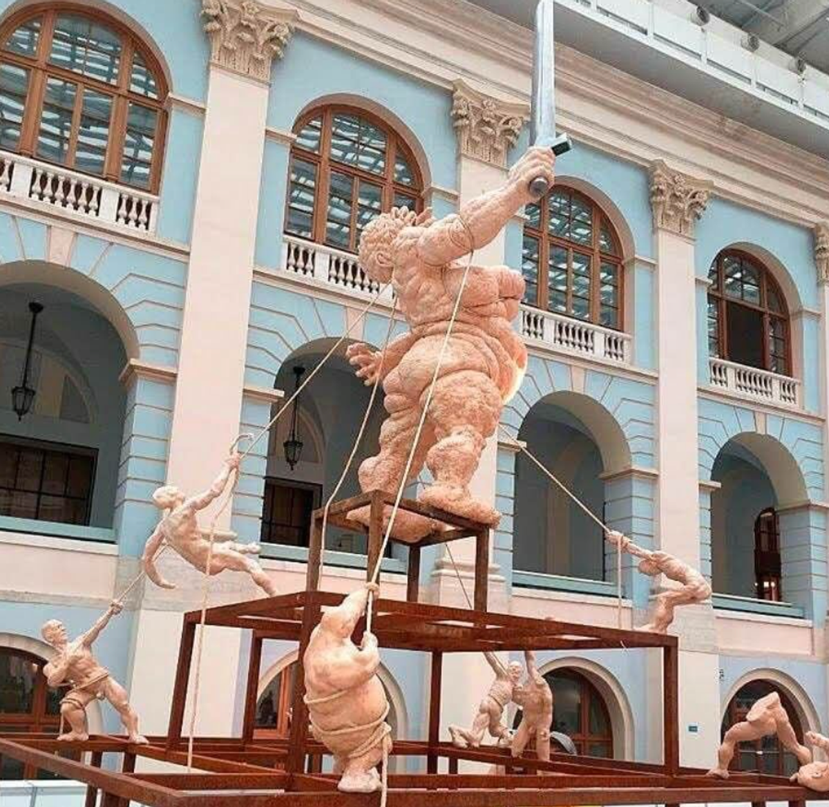 Oleg Kulik's Big Mother (2015) was on show at Art Moscow earlier this month