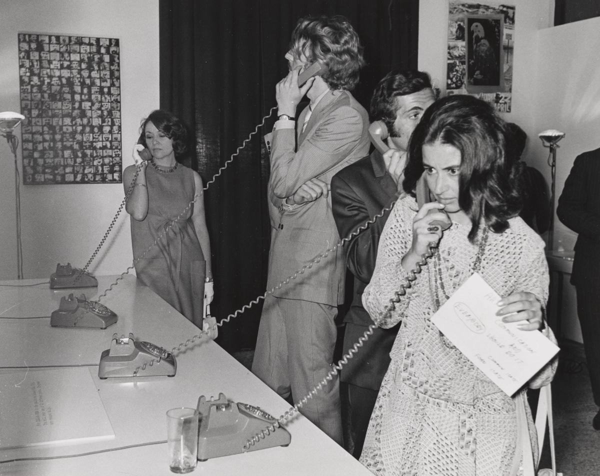 John Giorno's Dial-A-Poem (around 1970). Photo: Unknown. Courtesy of the John Giorno Foundation, New York, NY