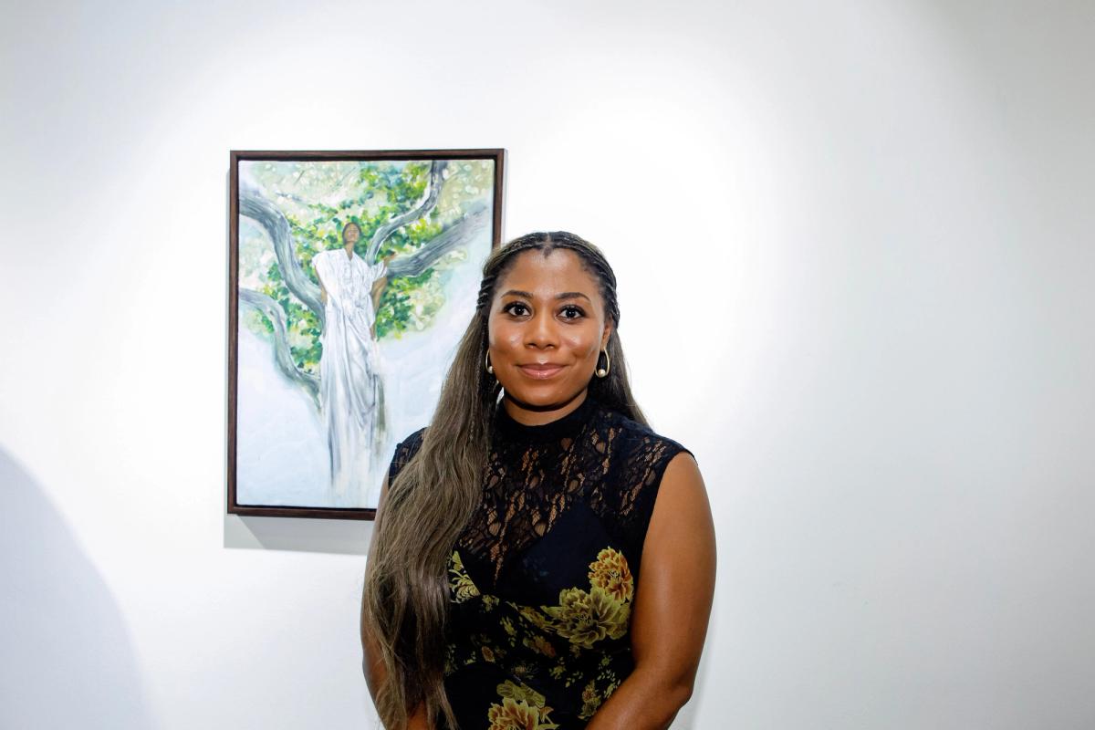 Omolola Coker was announced as the winner of the inaugural Myma Art Prize at a reception on 13 June

Photo: Oluwatomi Ponle O’nezer