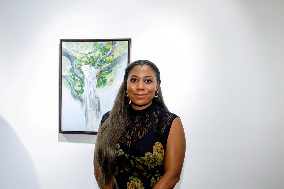 Omolola Coker was announced as the winner of the inaugural Myma Art Prize at a reception on 13 June
Photo: Oluwatomi Ponle O’nezer