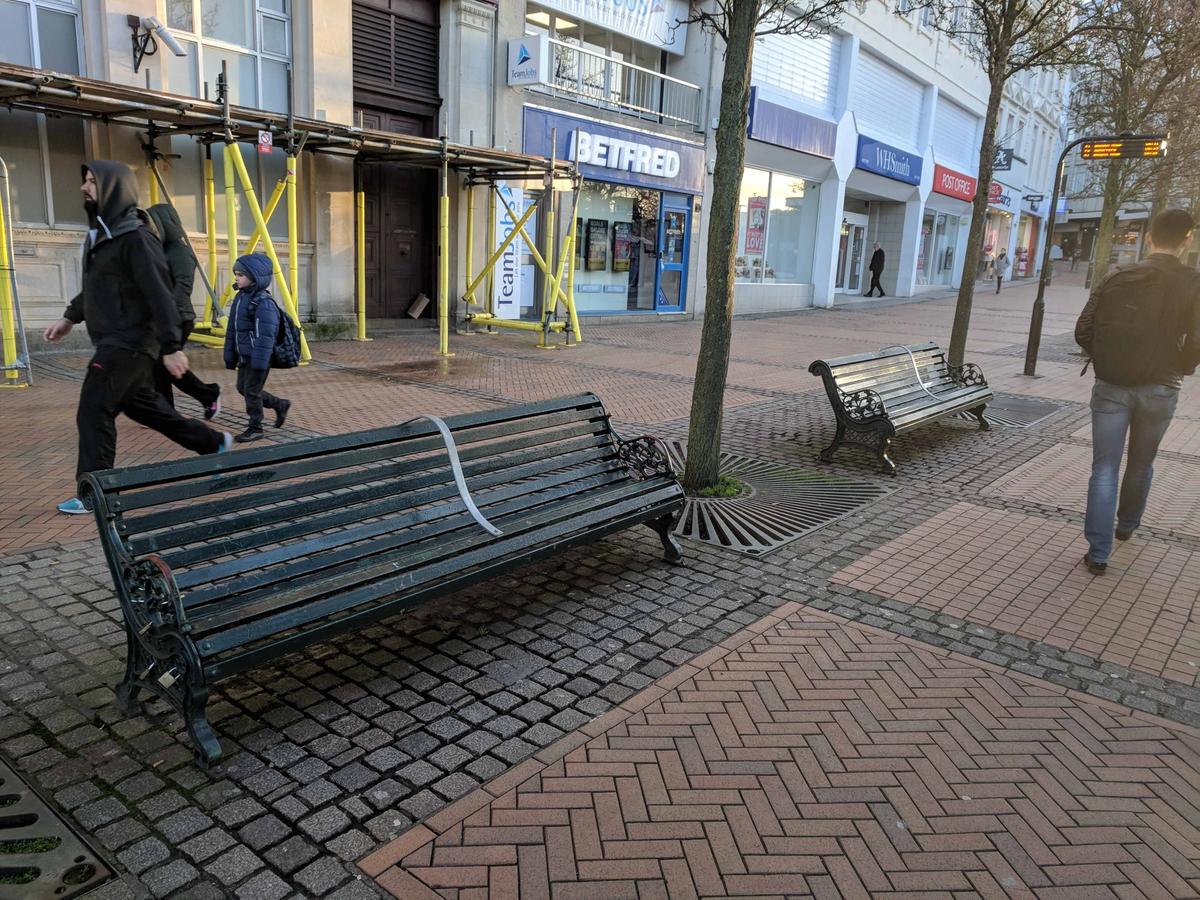Bournemouth Council installed bars on benches to prevent homeless people from sleeping on them Stuart Semple