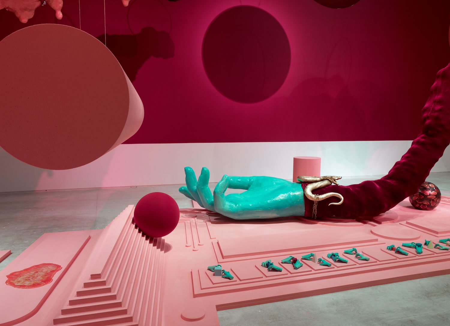 Tai Shani's DC Semiramis (2019). Installation view: Turner Prize 2019, Margate Contemporary © The artist. Photo: Stephen White. Courtesy of the artist and the photographer