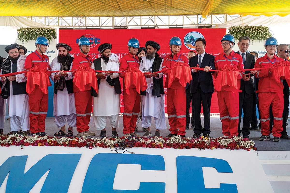 In July the mining project at Mes Aynak was inaugurated by Afghan and Chinese officials Wakil Kohsar/AFP via Getty Images