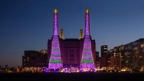  David Hockney’s Bigger Christmas Trees cover Battersea Power Station 