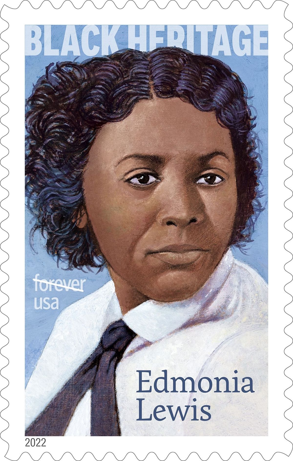 The new Edmonia Lewis stamp Courtesy the United States Postal Service