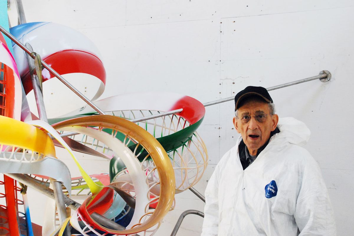 Frank Stella in his studio in Rock Tavern, New York State, February 2009 Photograph: Katherine Hardy / The Art Newspaper