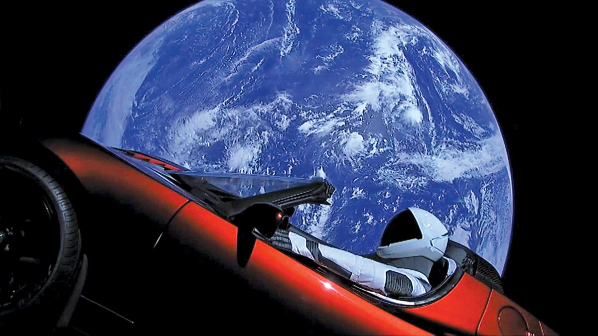 Space oddity: the Tesla sports car sent into space on Elon Musk’s rocket © SpaceX Photos